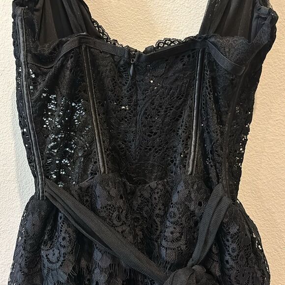 Doll’s Kill Widow NWT Wished Upon Lace Mini Ruffle Bustier Gothic Dress Small - Picture 6 of 15